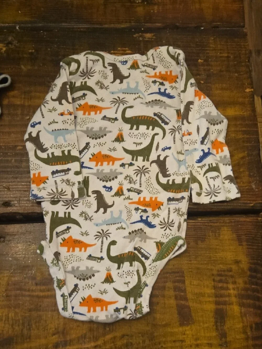 Kids Short-Sleeve Bodysuit Set - Navy & Multi Dinosaur Print